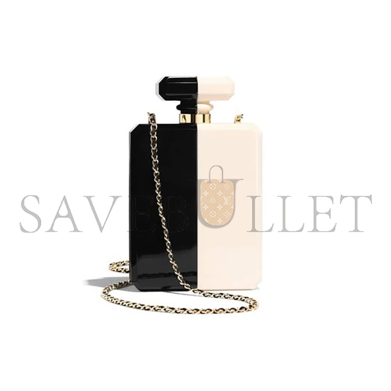 Ch**el master white black plexiglass perfume bottle clutch (20*12*4cm)